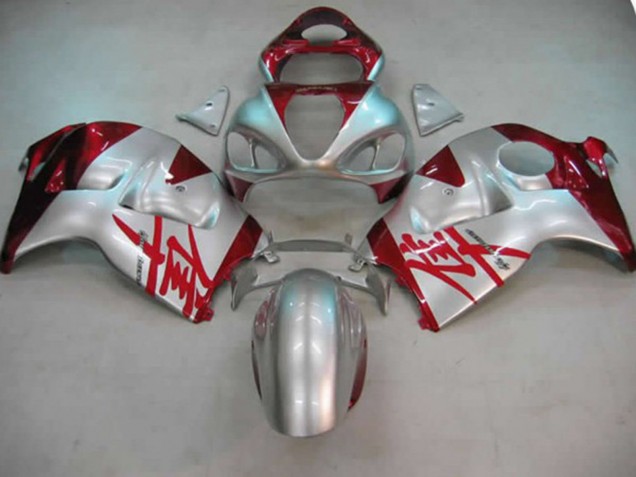 1997-2007 Silver and Red GSXR 1300 Hayabusa Fairings 1997-2007 Silver and Red GSXR 1300 Hayabusa Fairings