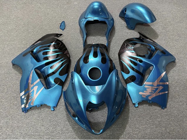 1997-2007 Sky Blue and Black GSXR 1300 Hayabusa Fairings
