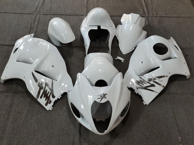 1997-2007 White Gloss OEM Style with Silver Decals GSXR 1300 Hayabusa Fairings 1997-2007 White Gloss OEM Style with Silver Decals GSXR 1300 Hayabusa Fairings
