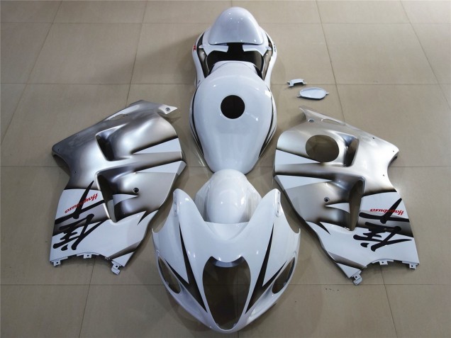 1997-2007 White & Shiny Silver GSXR 1300 Hayabusa Fairings 1997-2007 White & Shiny Silver GSXR 1300 Hayabusa Fairings