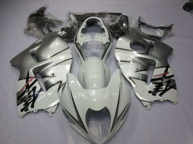 1997-2007 White and Silver GSXR 1300 Hayabusa Fairings