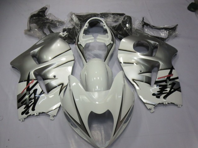 1997-2007 White and Silver GSXR 1300 Hayabusa Fairings