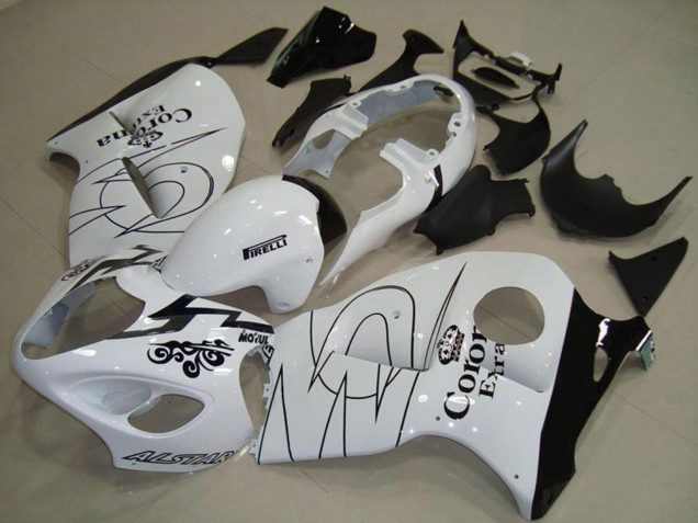 1997-2007 White with Green GSXR 1300 Hayabusa Fairings