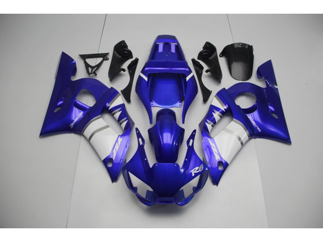1998-2002 Silver White and Blue R6 Fairings 1998-2002 Silver White and Blue R6 Fairings
