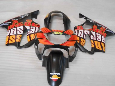 1999-2000 Matte Orange Black and Red CBR600 F4 Fairings