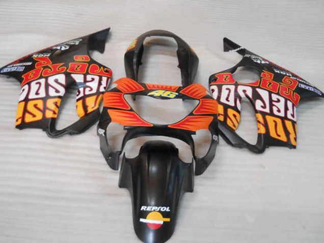 1999-2000 Matte Orange Black and Red CBR600 F4 Fairings 1999-2000 Matte Orange Black and Red CBR600 F4 Fairings