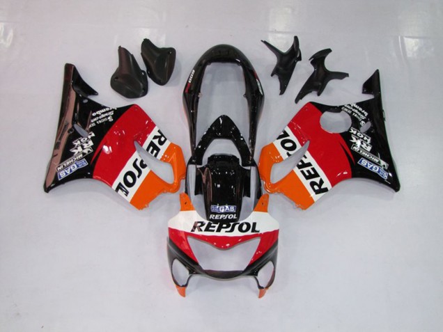 1999-2000 Repsol Red Orange and Black CBR600 F4 Fairings 1999-2000 Repsol Red Orange and Black CBR600 F4 Fairings