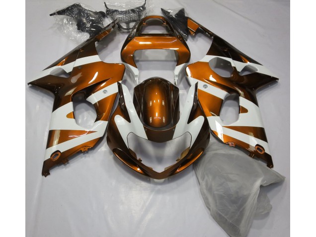 2000-2002 Gloss Orange & White GSXR 1000 Fairings 2000-2002 Gloss Orange & White GSXR 1000 Fairings