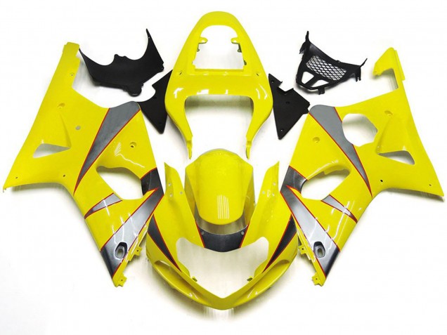 2000-2002 Gloss Yellow and Silver R Kit GSXR 1000 Fairings