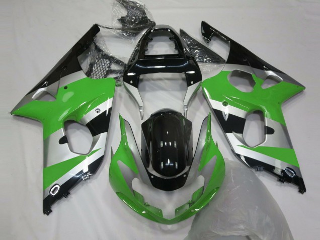2000-2002 Green Silver OEM Style GSXR 1000 Fairings 2000-2002 Green Silver OEM Style GSXR 1000 Fairings