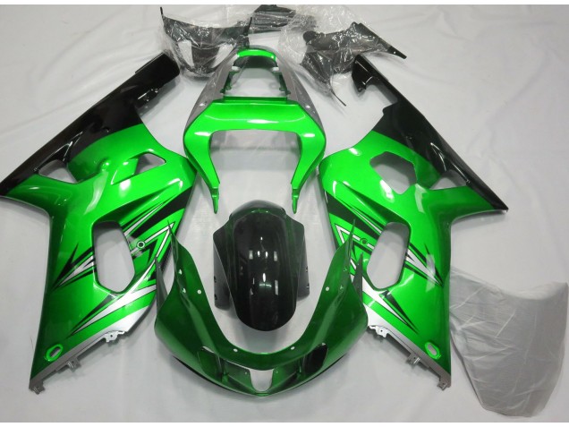 2001-2003 Green and Silver GSXR 600-750 Fairings 2001-2003 Green and Silver GSXR 600-750 Fairings