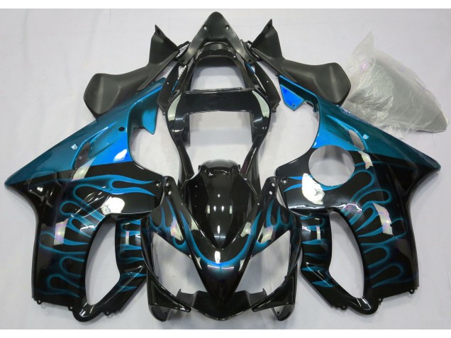 2001-2003 Light Blue Flame CBR600 F4i Fairings 2001-2003 Light Blue Flame CBR600 F4i Fairings