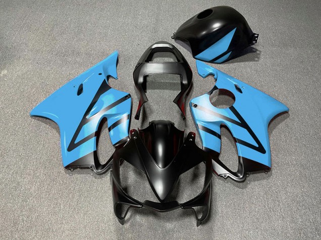 2001-2003 Matte Black and Light Blue CBR600 F4i Fairings 2001-2003 Matte Black and Light Blue CBR600 F4i Fairings