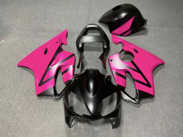 2001-2003 Matte Black and Pink CBR600 F4i Fairings 2001-2003 Matte Black and Pink CBR600 F4i Fairings