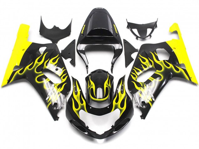 2001-2003 Vibrant Yellow Flame GSXR 600-750 Fairings 2001-2003 Vibrant Yellow Flame GSXR 600-750 Fairings