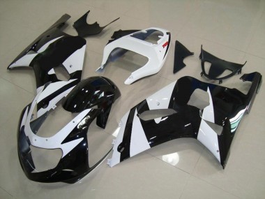 2001-2003 White and Black GSXR 600-750 Fairings