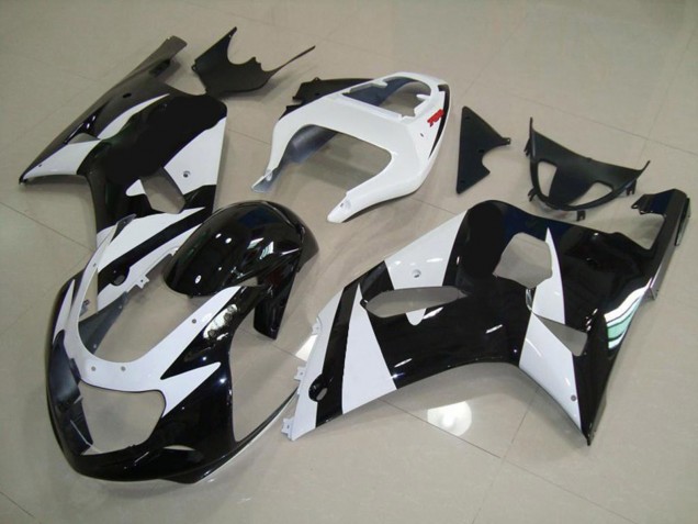 2001-2003 White and Black GSXR 600-750 Fairings