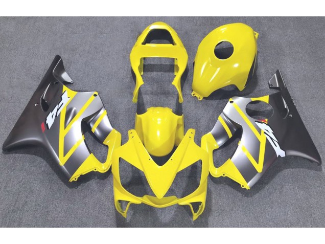 2001-2003 Yellow and Matte Silver CBR600 F4i Fairings 2001-2003 Yellow and Matte Silver CBR600 F4i Fairings