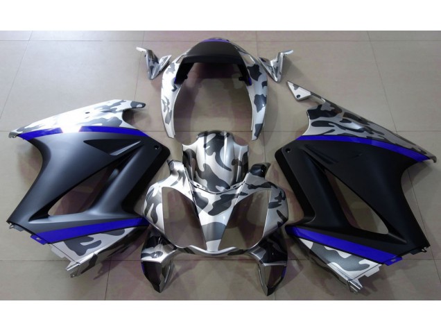 2002-2012 Grey Camouflage & Blue VFR800 Fairings