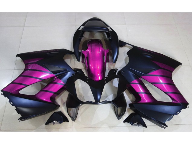 2002-2012 Matte Black & Pink VFR800 Fairings 2002-2012 Matte Black & Pink VFR800 Fairings