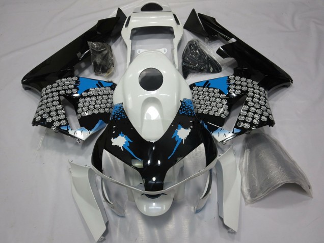 2003-2004 Blue White and Black Splatter CBR600RR Fairings 2003-2004 Blue White and Black Splatter CBR600RR Fairings