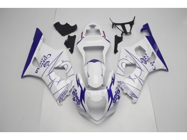 2003-2004 Blue and White Corona GSXR 1000 Fairings