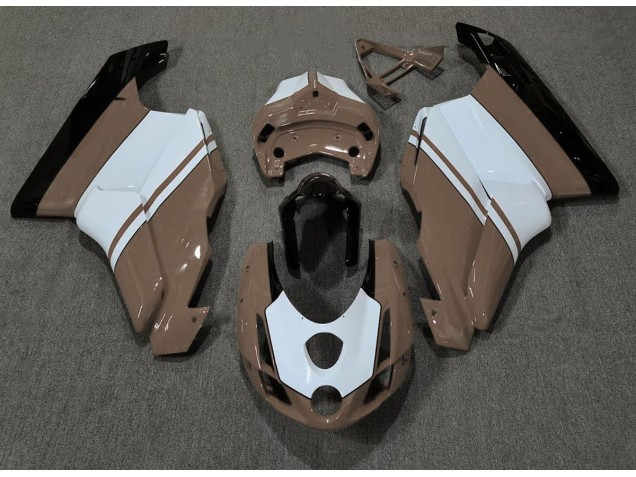 2003-2004 Gloss Brown & White Ducati 749 999 Fairings 2003-2004 Gloss Brown & White Ducati 749 999 Fairings