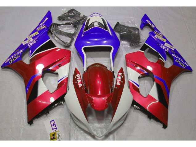 2003-2004 Gloss Candy Red and Blue GSXR 1000 Fairings