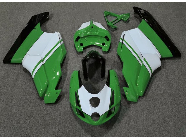 2003-2004 Gloss Green & White Ducati 749 999 Fairings 2003-2004 Gloss Green & White Ducati 749 999 Fairings
