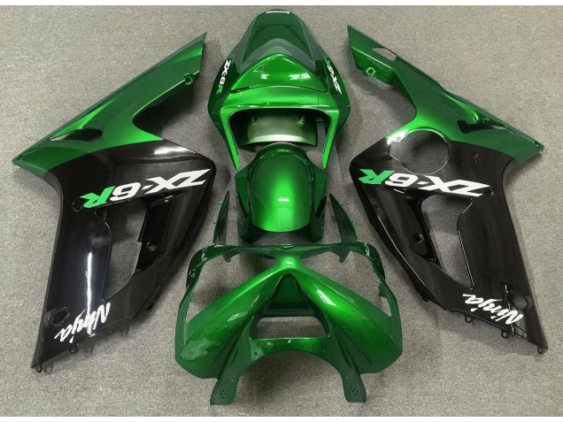 2003-2004 Gloss Green and Black ZX6R Fairings 2003-2004 Gloss Green and Black ZX6R Fairings