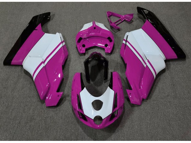 2003-2004 Gloss Pink & White Ducati 749 999 Fairings 2003-2004 Gloss Pink & White Ducati 749 999 Fairings