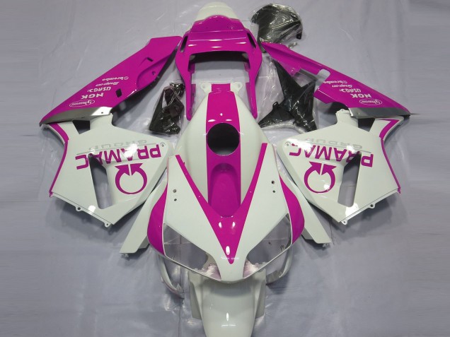 2003-2004 Gloss White and Pink PRAMAC CBR600RR Fairings 2003-2004 Gloss White and Pink PRAMAC CBR600RR Fairings
