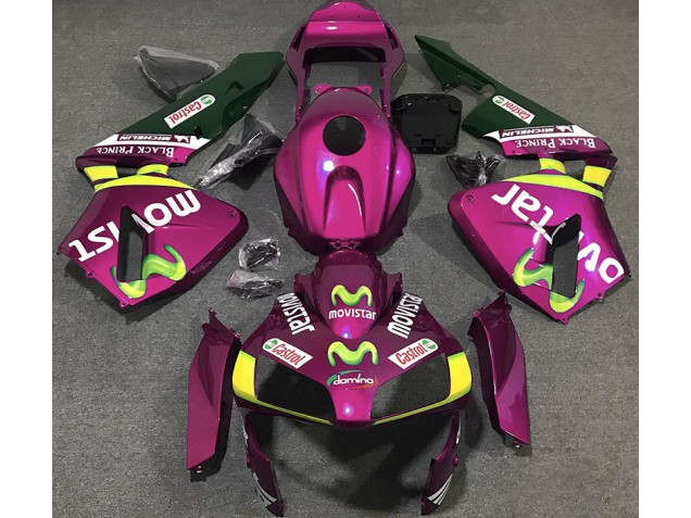 2003-2004 Hot Pink Movistar CBR600RR Fairings