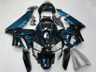 2003-2004 Light Blue Flames CBR600RR Fairings