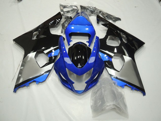 2004-2005 Blue Black and Silver GSXR 600-750 Fairings