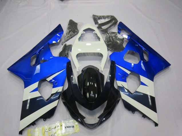 2004-2005 Blue White GSXR 600-750 Fairings 2004-2005 Blue White GSXR 600-750 Fairings