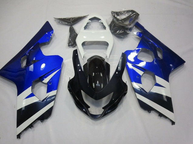 2004-2005 Blue White and Black GSXR 600-750 Fairings 2004-2005 Blue White and Black GSXR 600-750 Fairings