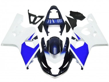 2004-2005 Bright White and Blue GSXR 600-750 Fairings
