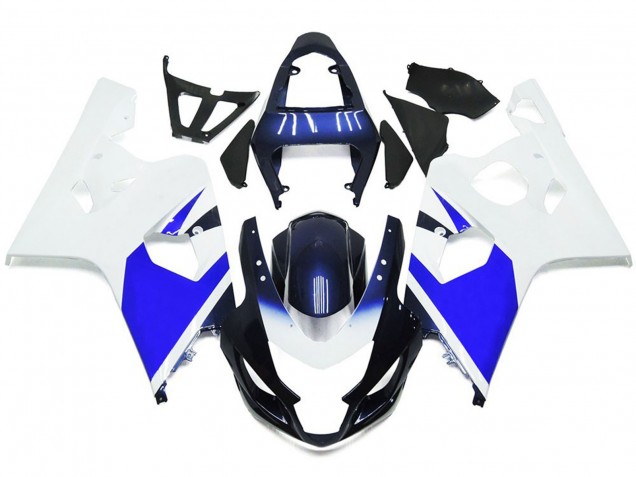 2004-2005 Bright White and Blue GSXR 600-750 Fairings 2004-2005 Bright White and Blue GSXR 600-750 Fairings