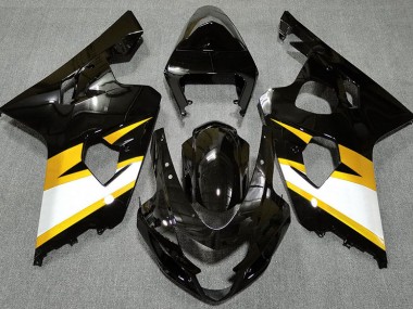 2004-2005 Gloss Black & Yellow GSXR 600-750 Fairings