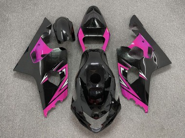 2004-2005 Gloss Black and Pink GSXR 600-750 Fairings