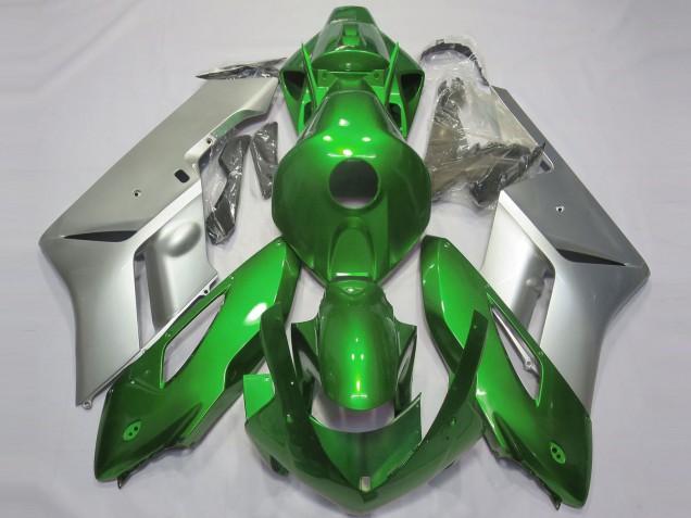2004-2005 Gloss Green and Silver CBR1000RR Fairings