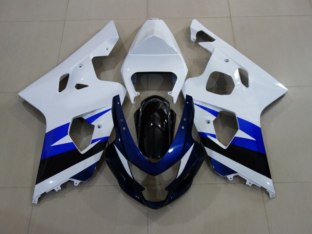 2004-2005 Gloss White & Deep Blue GSXR 600-750 Fairings 2004-2005 Gloss White & Deep Blue GSXR 600-750 Fairings