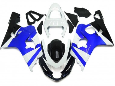 2004-2005 Gloss White and Gloss Blue GSXR 600-750 Fairings