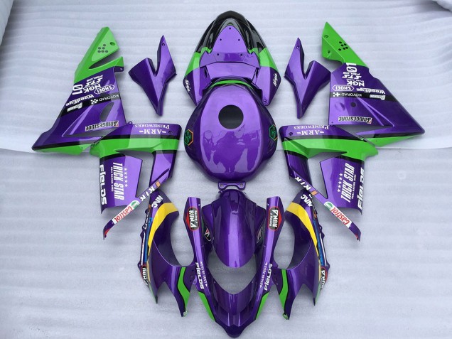 2004-2005 Green Purple Trick Star ZX10R Fairings 2004-2005 Green Purple Trick Star ZX10R Fairings