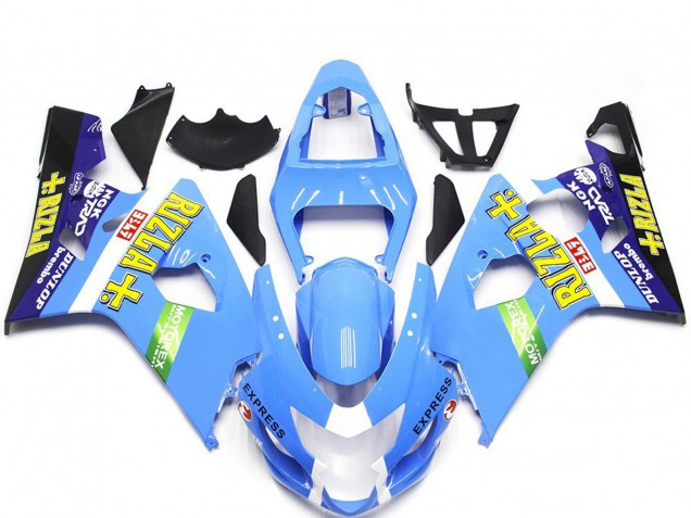 2004-2005 Light Blue Rizla Style GSXR 600-750 Fairings 2004-2005 Light Blue Rizla Style GSXR 600-750 Fairings