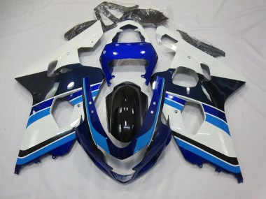 2004-2005 Light Blue White and Black GSXR 600-750 Fairings