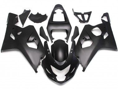 2004-2005 Matte Black Style with Red Decals GSXR 600-750 Fairings