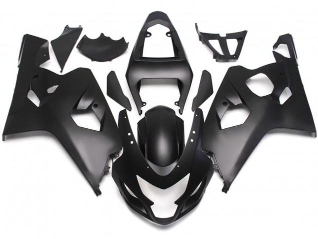2004-2005 Matte Black Style with Red Decals GSXR 600-750 Fairings 2004-2005 Matte Black Style with Red Decals GSXR 600-750 Fairings