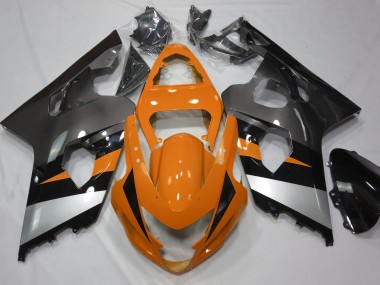 2004-2005 Orange and Silver GSXR 600-750 Fairings